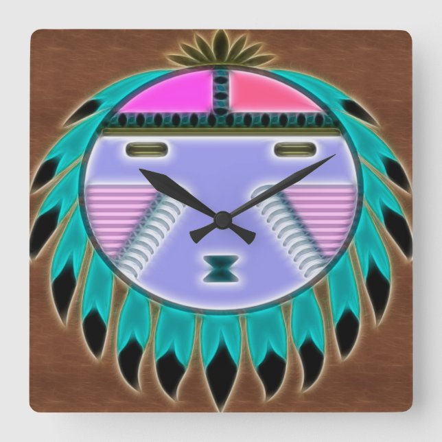 Schild Quadratische Wanduhr (Vorderseite)