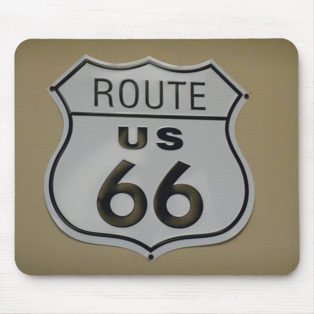 Schild Rte 66 Mousepad (Vorne)