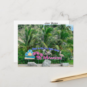 Schild Saint Maarten Postkarte
