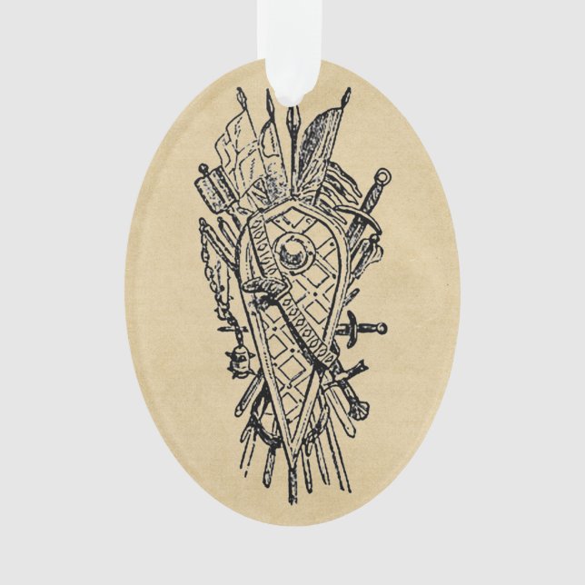Schild und Klinge, die Logo einzäunen Ornament (Vorderseite)