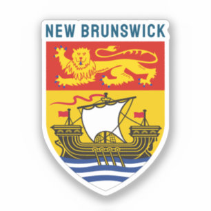 Schild von New Brunswick, Kanada Aufkleber
