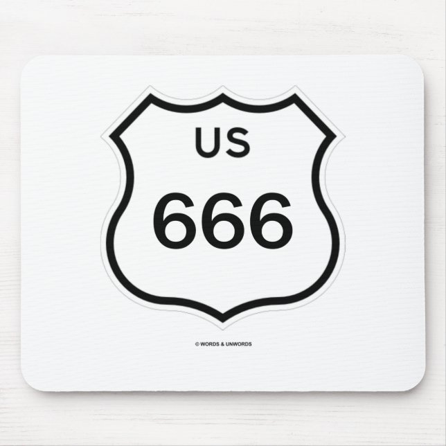 Schild-Zeichen US-Weg-666 (Transport-Zeichen) Mousepad (Vorne)
