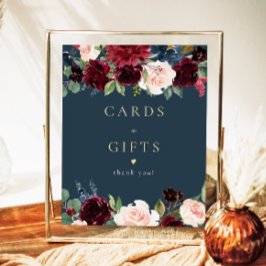 Schild zu rustikalen Burgunder- und Seestreitkarte