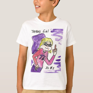 Schilddrüse-Mädchen-T-Shirt T-Shirt