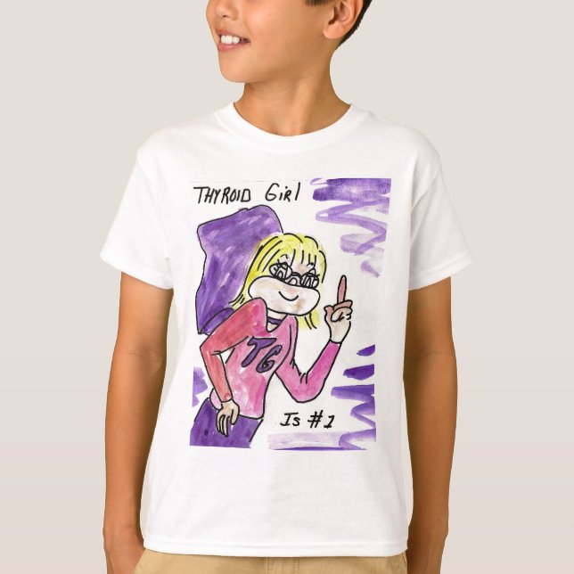 Schilddrüse-Mädchen-T-Shirt T-Shirt (Vorderseite)