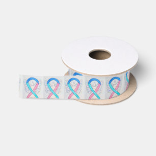 Schilddrüsenkrebs-Bewusstsein Ribbon Angel Ribbon Satinband