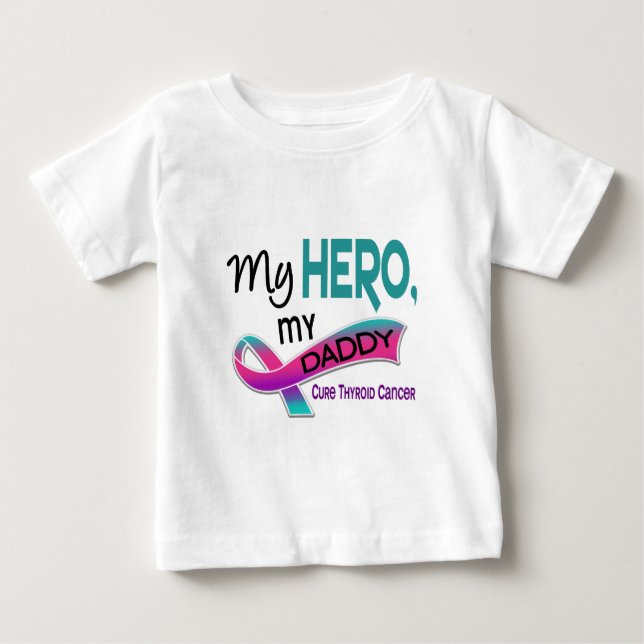 Schilddrüsenkrebs MEIN HELD MEIN VATI 42 Baby T-shirt (Vorderseite)