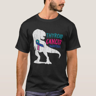 Schilddrüsenkrebserkrankung Cool T Rex Warrior Sur T-Shirt