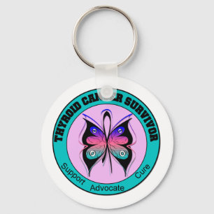 Schilddrüsenkrebserkrankung Schmetterling Schlüsselanhänger