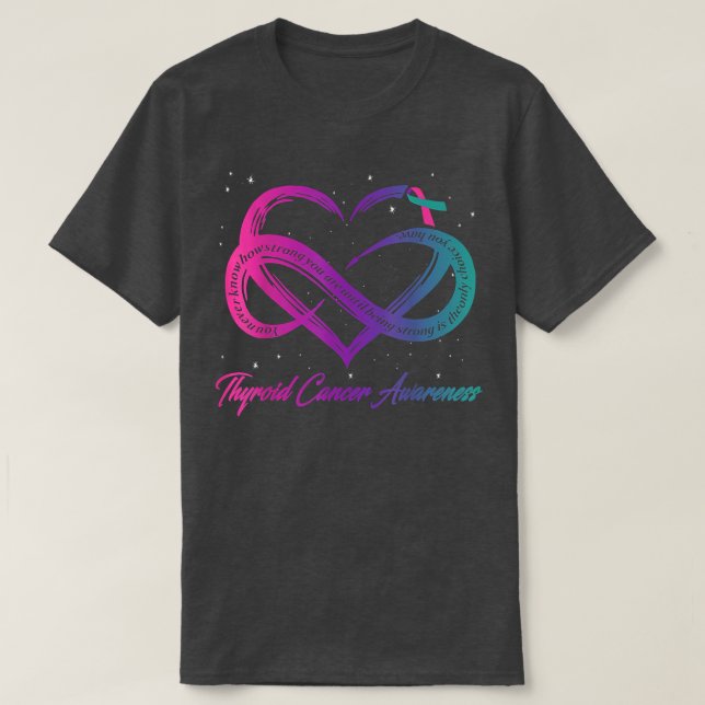 Schilddrüsenkrebsüberlebung Unterstützung Schilddr T-Shirt (Design vorne)