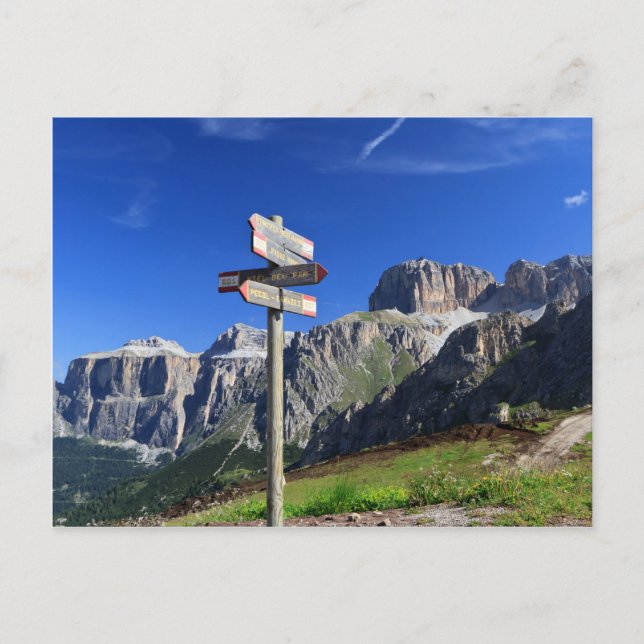 Schilder und Dolomiten Postkarte (Vorderseite)