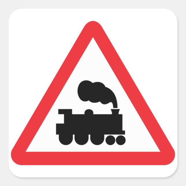 Schilderkleber für die Fahrbahn Quadratischer Aufkleber (Vorderseite)
