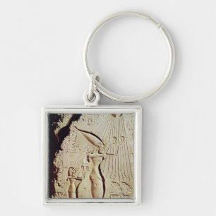 Schilderung von Amenophis IV, von Nefertiti und Schlüsselanhänger