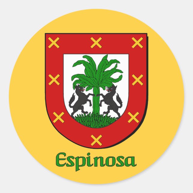 Schildkleber der Espinosa-Familie Runder Aufkleber (Vorderseite)