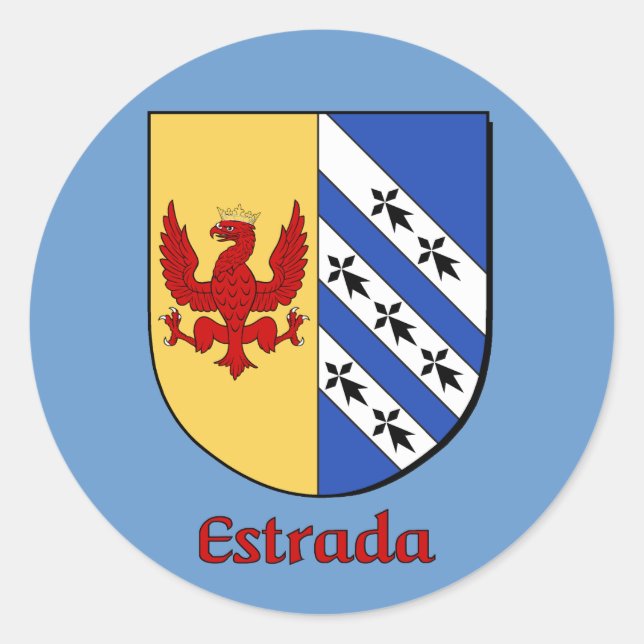 Schildkleber der Estrada-Familie Runder Aufkleber (Vorderseite)