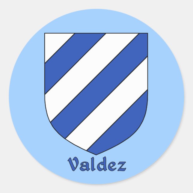 Schildkleber der Familie Valdez Runder Aufkleber (Vorderseite)