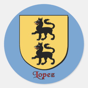 Schildkleber der Lopez Familie Runder Aufkleber