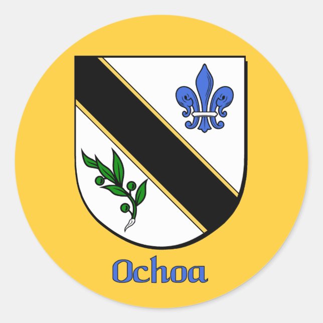 Schildkleber der Ochoa-Familie Runder Aufkleber (Vorderseite)