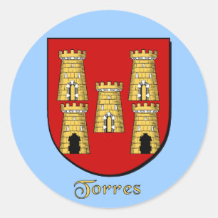 Schildkleber der Torres-Familie Runder Aufkleber