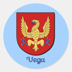 Schildkleber der Vega-Familie Runder Aufkleber