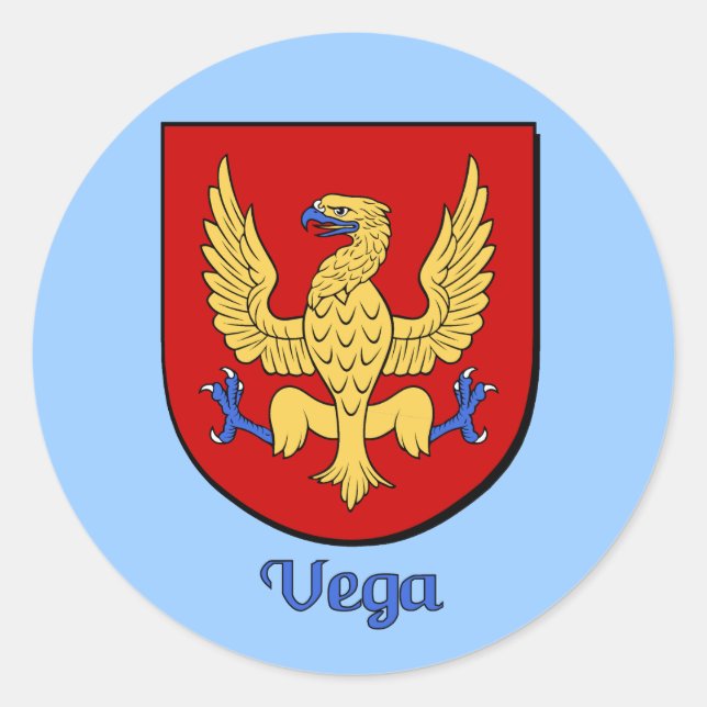 Schildkleber der Vega-Familie Runder Aufkleber (Vorderseite)