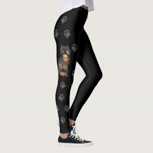 Schildkröt-Punkt Perser Süße Cartoon-Katze & Pfote Leggings