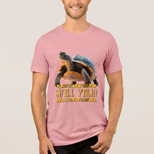 Schildkröte 001 Panzer Ja! Tri-Blend Shirt