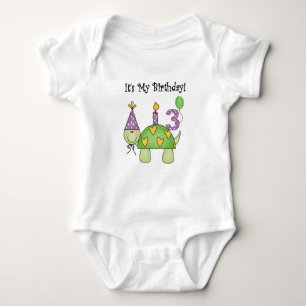 Schildkröte 3. Geburtstag - Hemden und Geschenke Baby Strampler