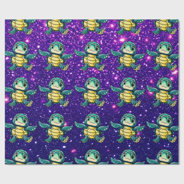 Schildkröte Adorable Niedlich Charming Thema Inspi Geschenkpapier (Flach)