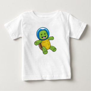 Schildkröte als Astronaut mit Glaskugel Baby T-shirt