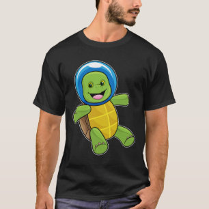 Schildkröte als Astronaut mit Glaskugel T-Shirt