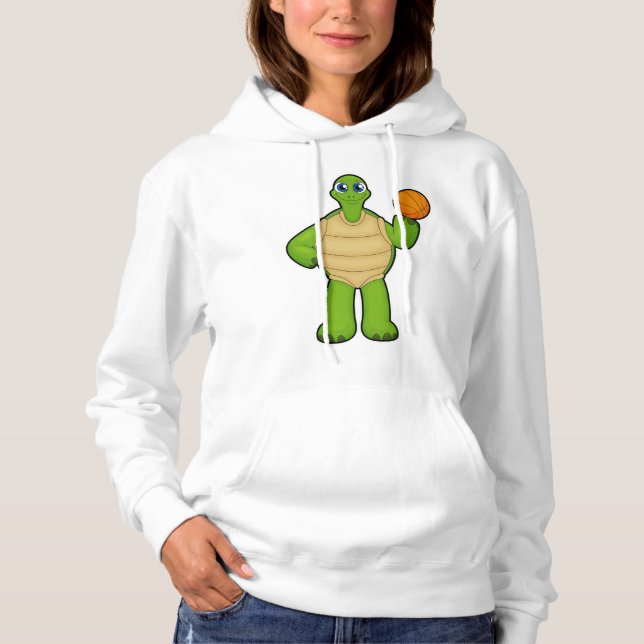 Schildkröte als Basketballspieler mit Basketball Hoodie (Vorderseite)