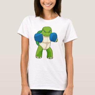 Schildkröte als Boxer mit Boxhandschuhen T-Shirt