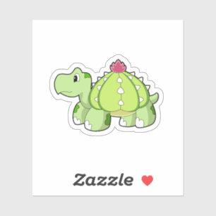 Schildkröte als Kaktus Aufkleber
