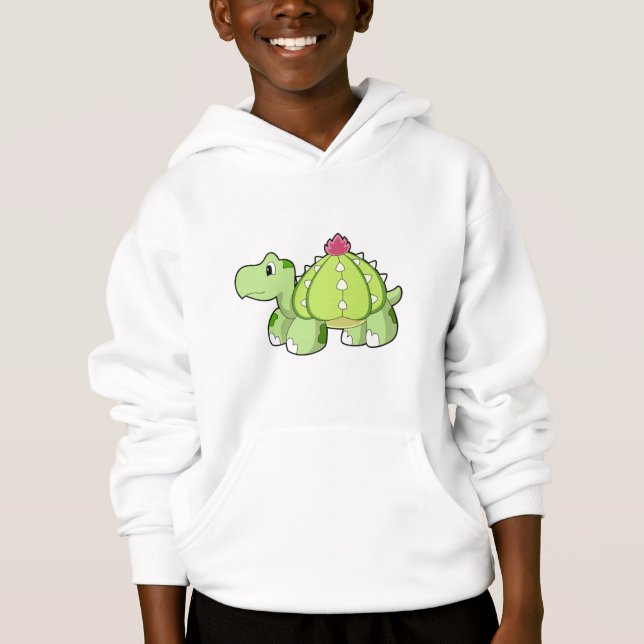 Schildkröte als Kaktus Hoodie (Vorderseite)