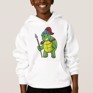 Schildkröte als Krieger mit Spear & Helmet Hoodie