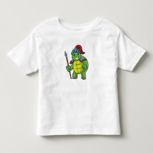 Schildkröte als Krieger mit Spear & Helmet Kleinkind T-shirt