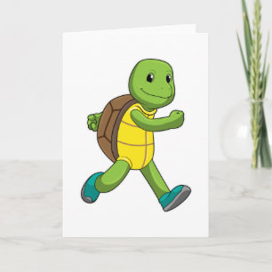 Schildkröte als Läufer auf Laufband Karte