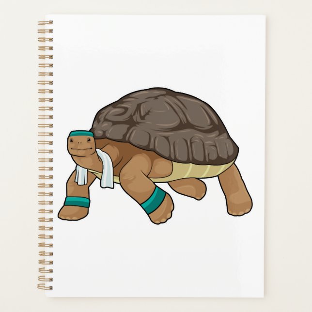 Schildkröte als Läufer mit Handtuch Planer (Vorderseite)