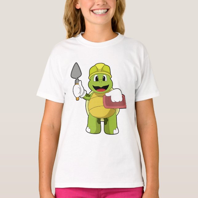 Schildkröte als Mason mit Stone T-Shirt (Vorderseite)