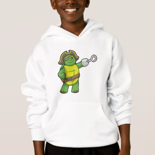 Schildkröte als Pirate mit Hooked-Hand und Augenpf Hoodie
