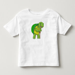 Schildkröte als Rentner mit Gehstock Kleinkind T-shirt
