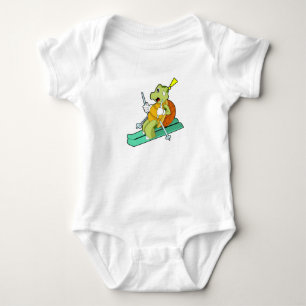 Schildkröte als Skifahrer Baby Strampler