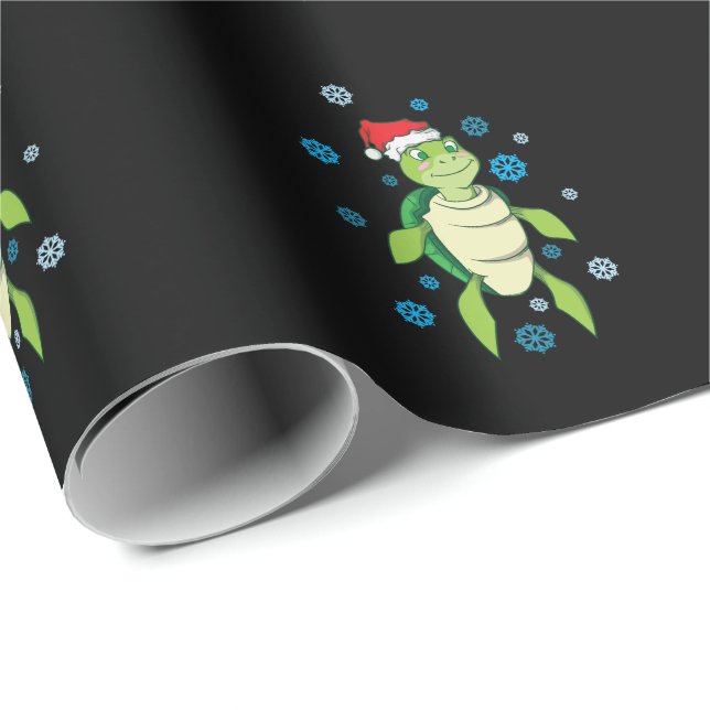 Schildkröte am Heiligabend Geschenkpapier (Rolleneckpunkt)