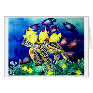 Schildkröte an der Reinigungs-Station