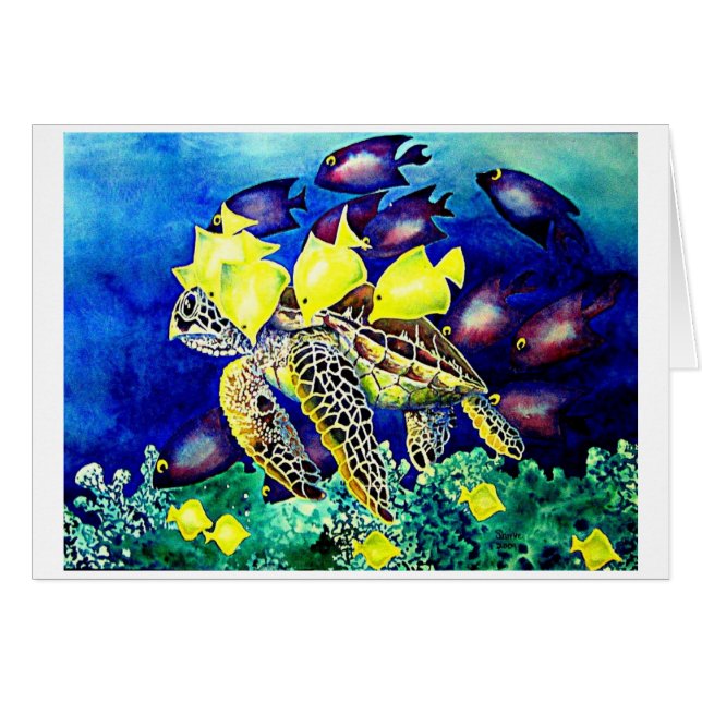 Schildkröte an der Reinigungs-Station (Vorderseite (Horizontal))