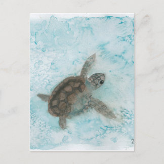 Schildkröte-Aquarell-Malerei Postkarte