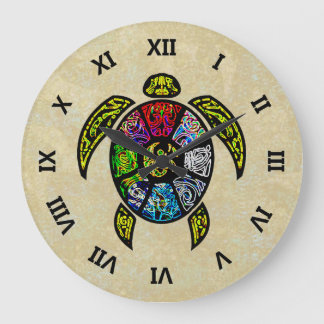Schildkröte Ba-Gua Große Wanduhr