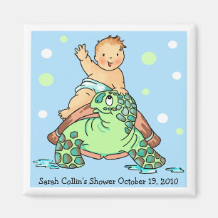 Schildkröte-Babyparty-Mädchen-Magnet Magnet