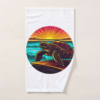 Schildkröte bei Sonnenuntergang, inspirierende Nat Handtuch